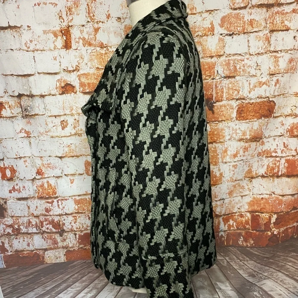 Wet Seal Black & Gray Houndstooth double breasted peacoat jacket medium/small